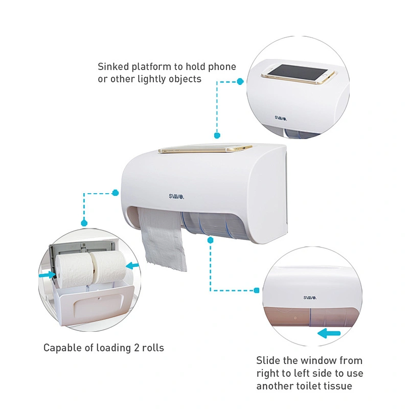 Roll Dispenser Paper Roll Paper Dispenser Wall Mounted Small Roll Tissue Towel Dispenser Hotel Paper Holder