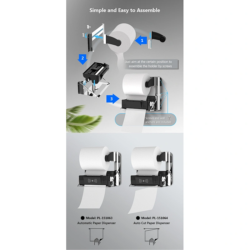 Stainless Steel Wall Mounted Bathroom Towel Paper Dispenser