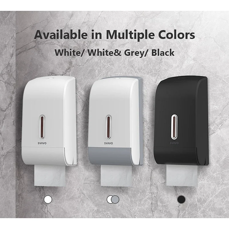 Manual auto cut wall mounted toilet plastic hygienic towel wrapping tissue hand jumbo double roll paper Dispenser