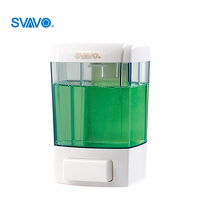 SVAVO ABS Plastic White Hand Press Soap Dispenser Wall-mounted Hand Sanitizer Dispenser