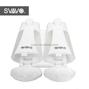 SVAVO Wall Mounted Wholesale Shampoo Shower Gel Double Soap Dispenser ABS Plastic Manual for Hotel Bathroom
