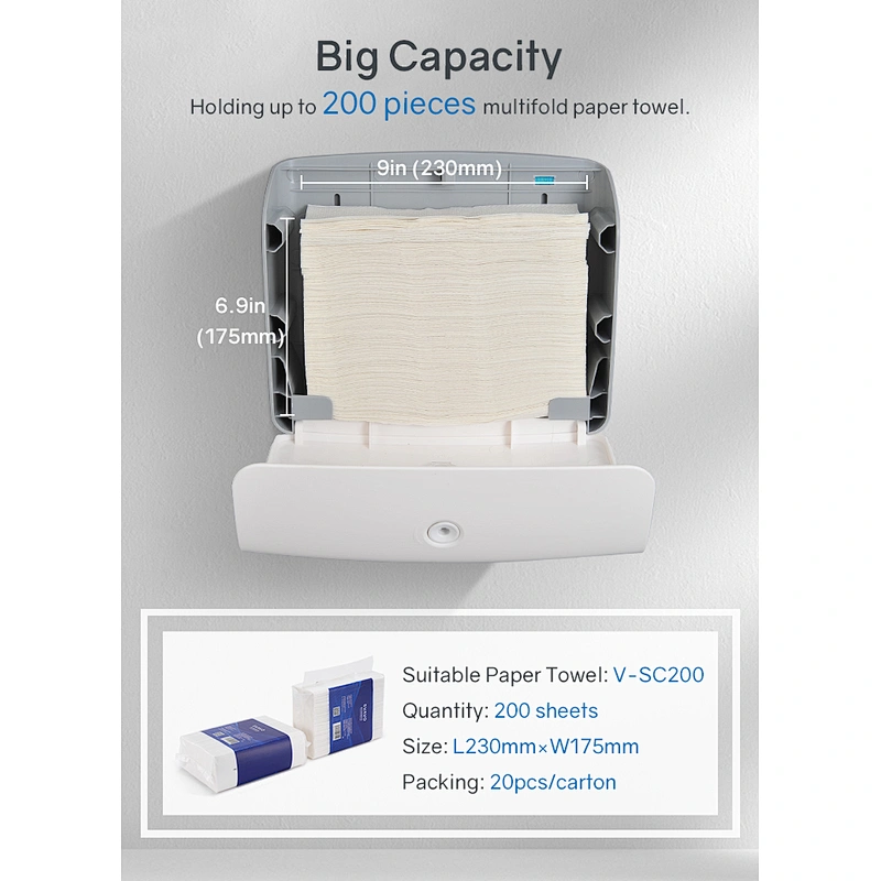 SVAVO C-Fold Hand Paper Towel Dispenser N-Fold Hand Tissue Dispenser Z-Fold Tissue Holder