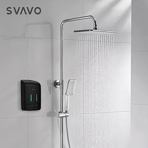 Home Hotel bathroom wall mount white/black 550ml*2 manual shower shampoo liquid foaming soap dispenser