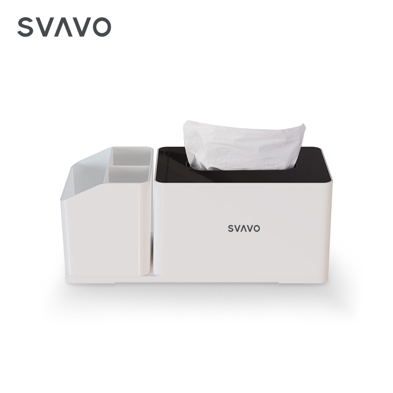 Wholesale Customized Modern Elegant Square Shape Desktop Organizer Plastic Storage Tissue Boxes