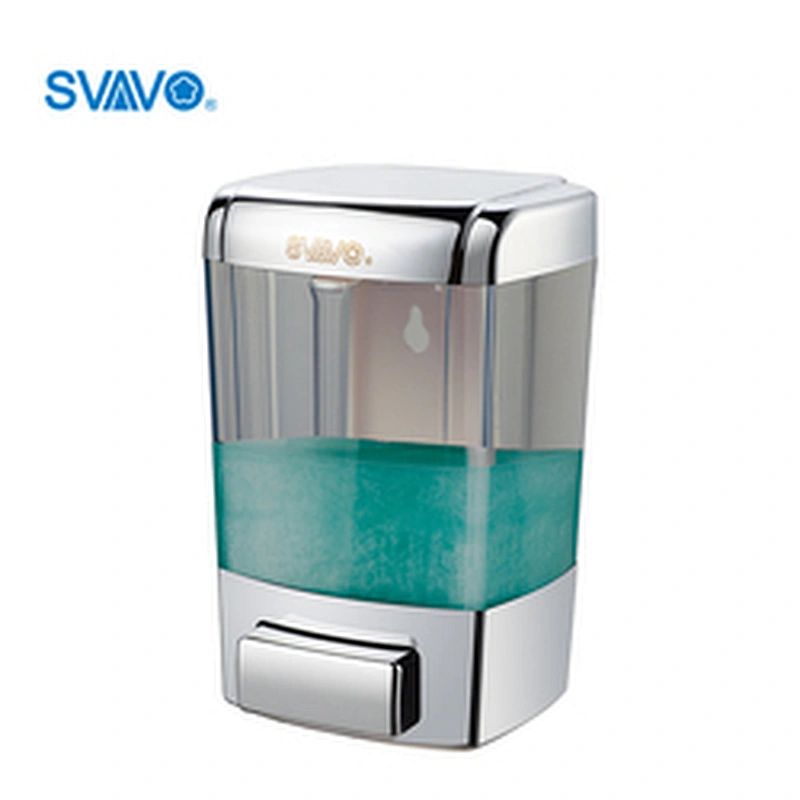 SVAVO ABS Plastic White Hand Press Soap Dispenser Wall-mounted Hand Sanitizer Dispenser