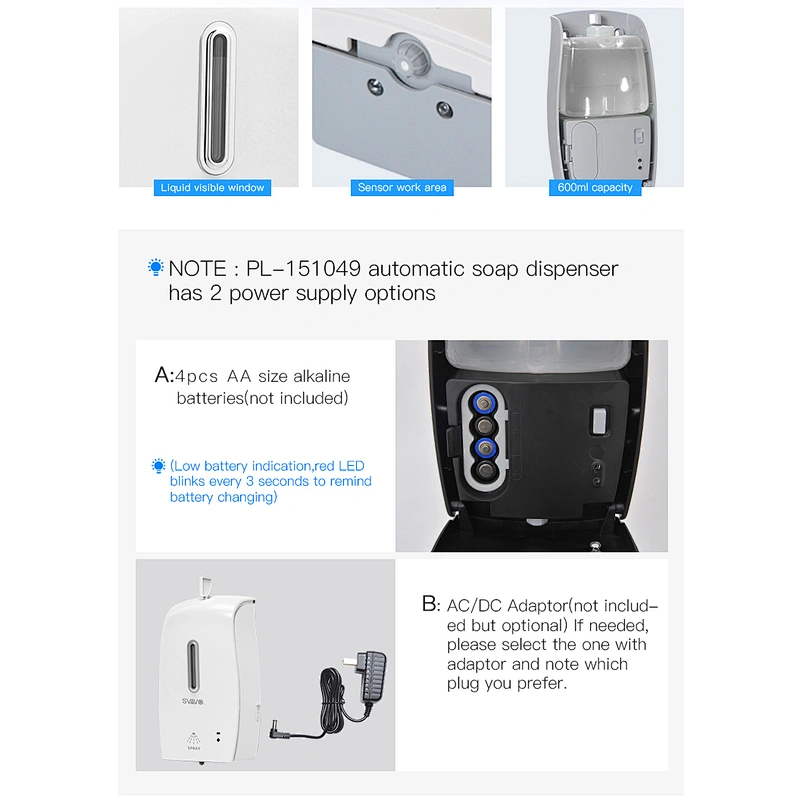 ABS wall mounted  and table top Automatic Soap Dispenser Automatic Soap Dispenser Touchless dispenser