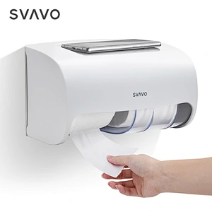 ABS Plastic Dual Roll Paper Dispenser Toilet Paper Holder Wholesale PL-151067
