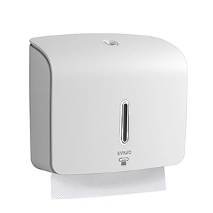 Wall-Mounted Commercial Paper Towel Dispenser White  Bathroom Hand Towel Dispenser with Lock Design Large Capacity C-fold