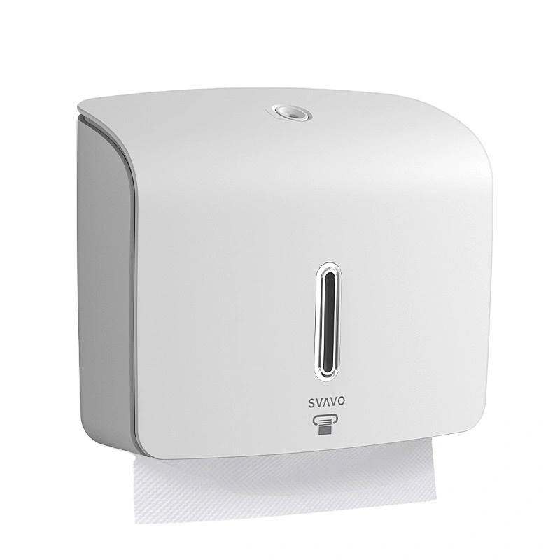 Wall-Mounted Commercial Paper Towel Dispenser White  Bathroom Hand Towel Dispenser with Lock Design Large Capacity C-fold
