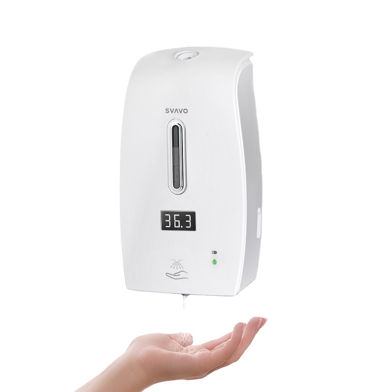 SVAVO automatic alcohol hand sanitizer thermometer 151049 temperature thermal scanner thermometer Dispenser