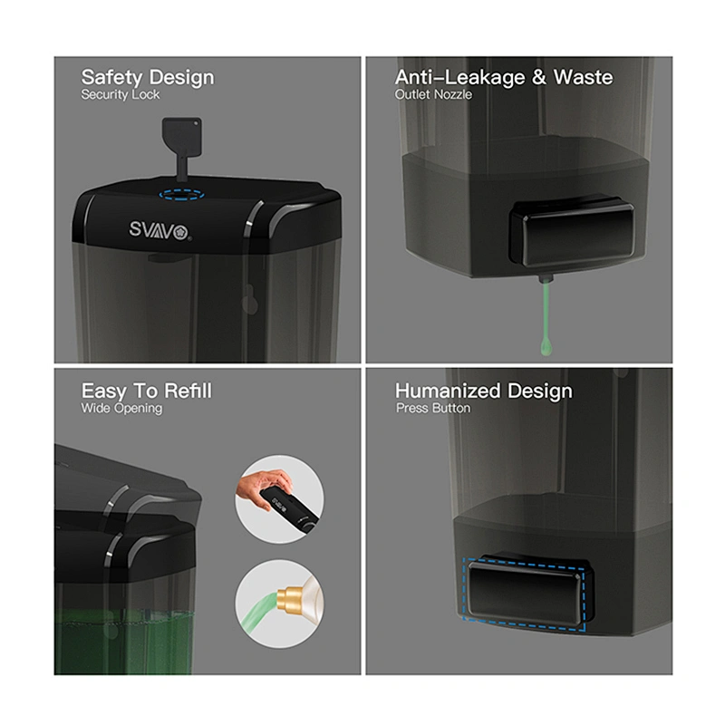 Best selling 700ml plastic ABS hotel use good quality SVAVO liquid manual soap dispenser