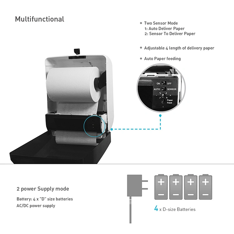 Hand Free Motion Activated Touchless Paper Dispenser Toilet Roll Towel Dispenser Automatic Paper Dispenser