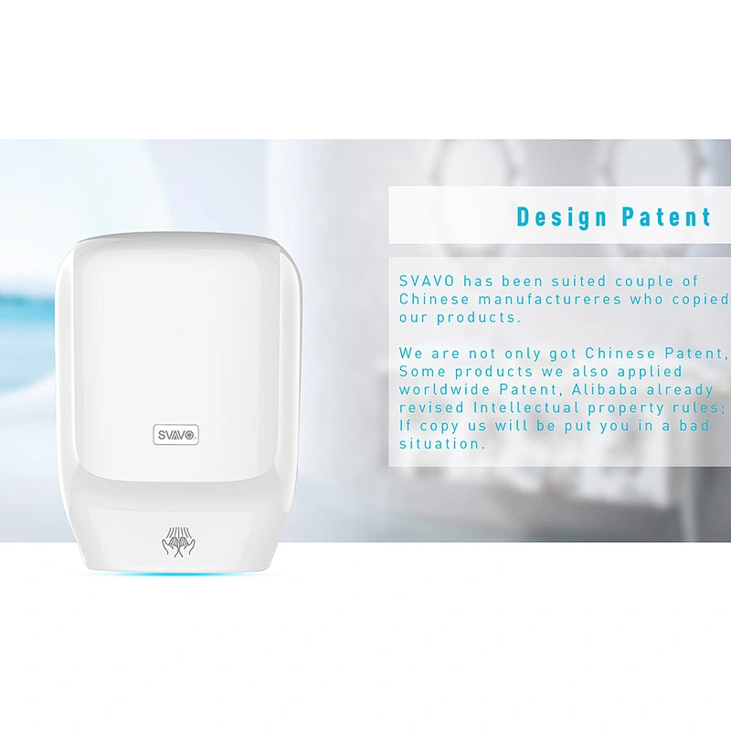 SVAVO 1400W Hand Dryers Commercial ABS Plastic Automatic High Speed Jet Air Hand Dryer