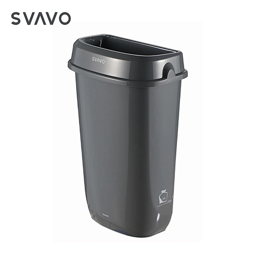SVAVO Simple Slim LID Design Bathroom PP Plastic Bin Plastic Trash Can
