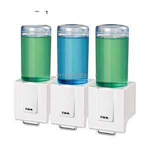 SVAVO Hotel Triple Soap Dispenser, Manual Shampoo Dispenser, Shower Head Soap Dispenser