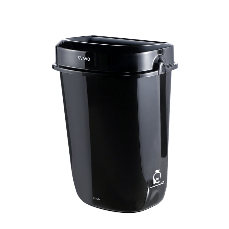 32 Liter Garbage Bin Trolley with Wheels Factory Price Black White Grey Cover OEM LOGO Style Time Hanging waste bin