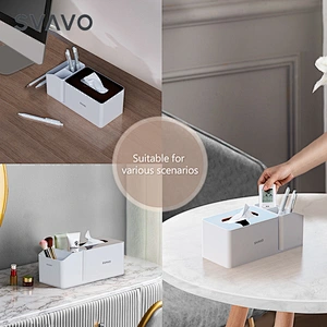 SVAVO Custom Printed Logo Supermarket Napkin Holder Creative Plastic Tissue Napkin storage Boxes