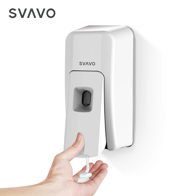 SVAVO 600ml hot sell modern design waterproof Wall Mounted Manual Foam Soap Dispenser For Bathroom