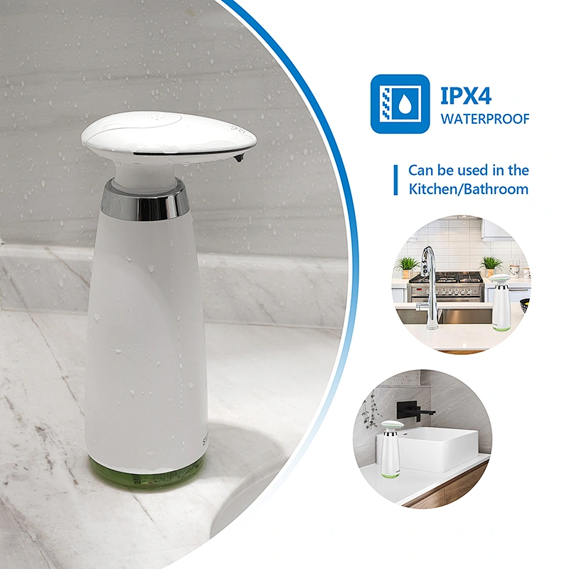 350ml Bathroom Kitchen desktop battery operated Touch-free Automatic liquid soap dispenser