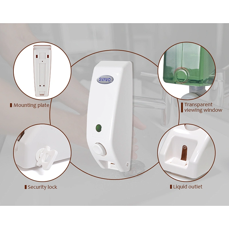 SVAVO Single Plastic Hotel Bathroom Manual Soap Dispenser