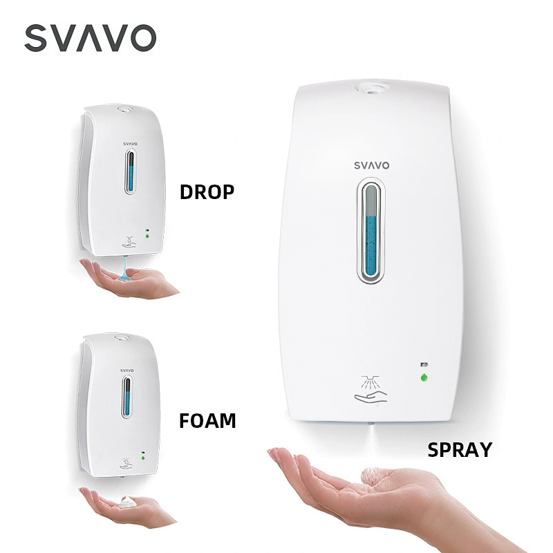 Wall mounted Plastic ABS Good design high quality SVAVO hot selling liquid soap dispensers with thermodetector