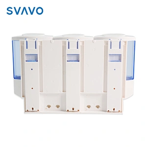 Wholesale clear bathroomABS wall mounted shampoo shower soap dispenser