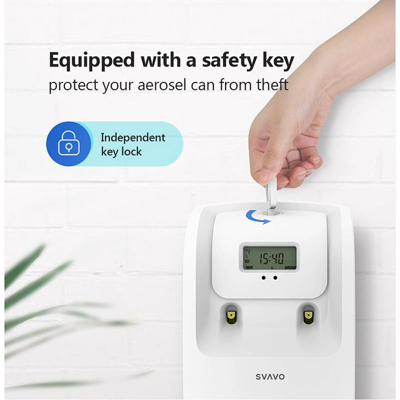 Wall mounted LCD room deodorizer machine automatic aerosol perfume dispenser for hotel
