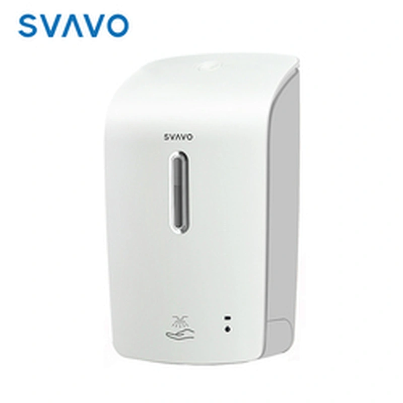 White Black Abs Touchless 1200ml Spray Automatic Soap Alcohol Dispenser