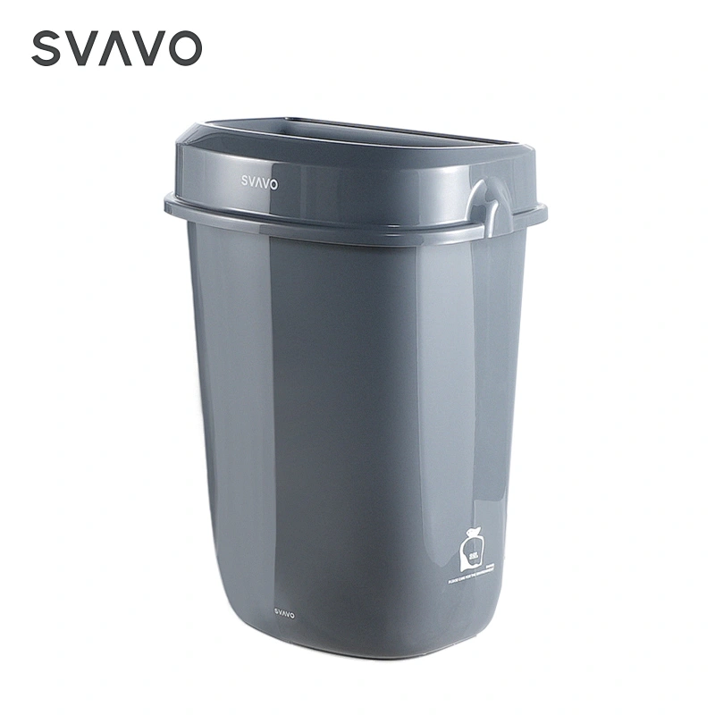 32 Liter Garbage Bin Trolley with Wheels Factory Price Black White Grey Cover OEM LOGO Style Time Hanging waste bin