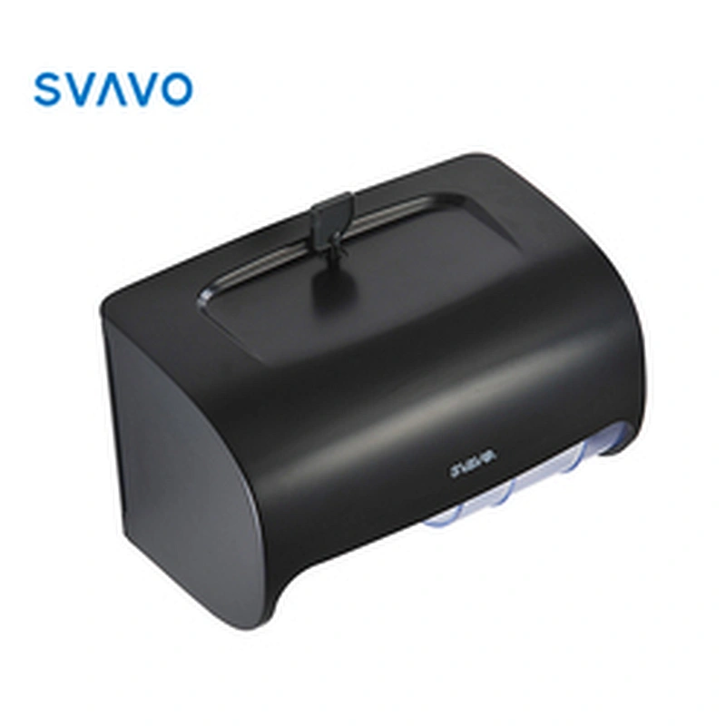 Small Roll Paper Dispenser Paper Roll Dispenser SVAVO ABS Material Wall Mounted Hotel Double Small Roll Dispenser