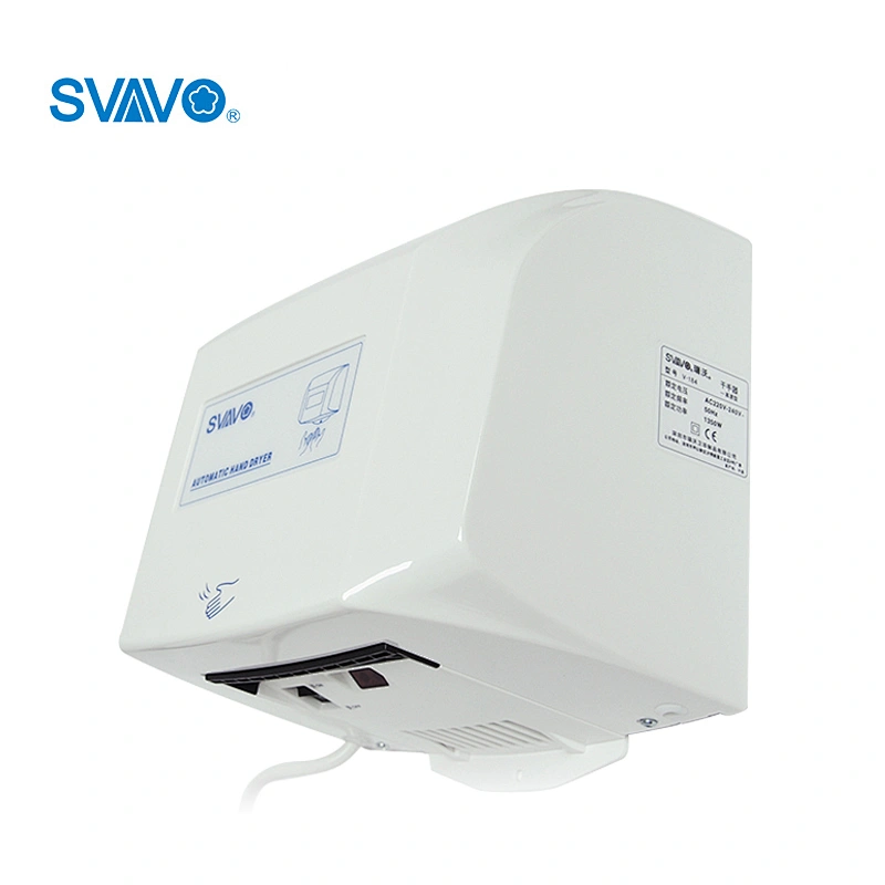 High speed hotel bathroom plastic abs electric infrared sensor automatic hand dryer