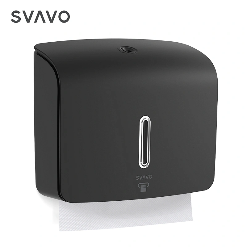 Wall mount Toilet Paper Holder with lock SVAVO hotel office bar shopping mall commercial toilet gummed towel paper dispenser