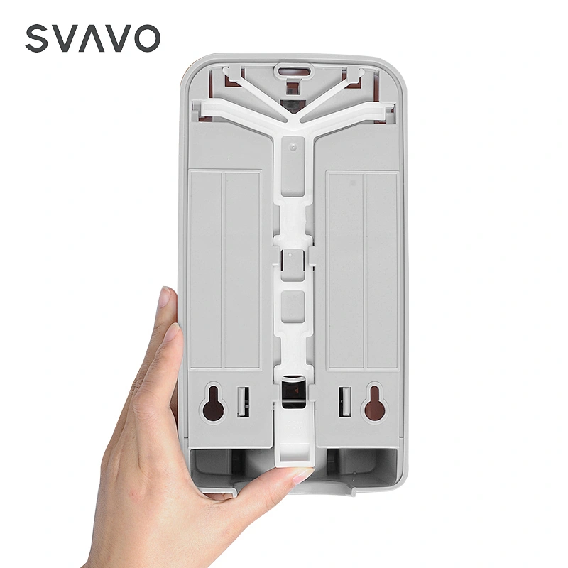SVAVO ABS Plastic White Hand Press Soap Dispenser Wall-mounted Hand Sanitizer Dispenser