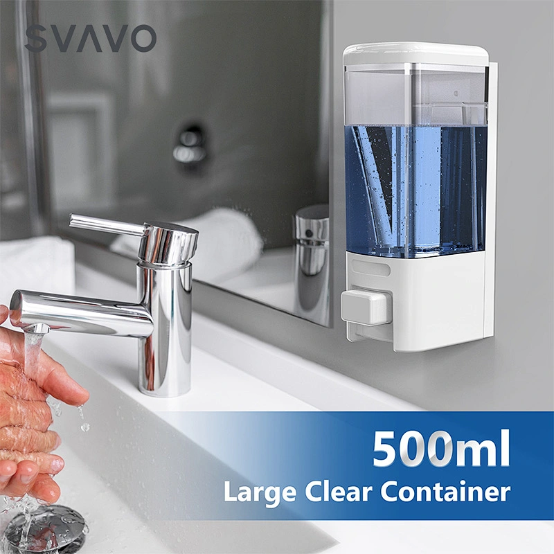 Modern Bathroom Wall Mounted 500ml manual soap dispenser gel dispenser