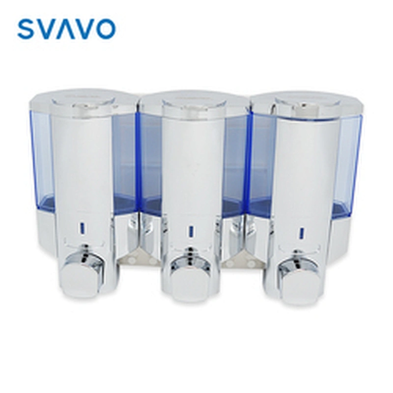 Wholesale clear bathroomABS wall mounted shampoo shower soap dispenser