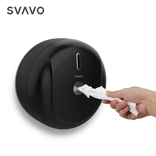 Wall mounted center pull jumbo roll paper dispenser ABS plastic circular tissue towel holder manufacturer