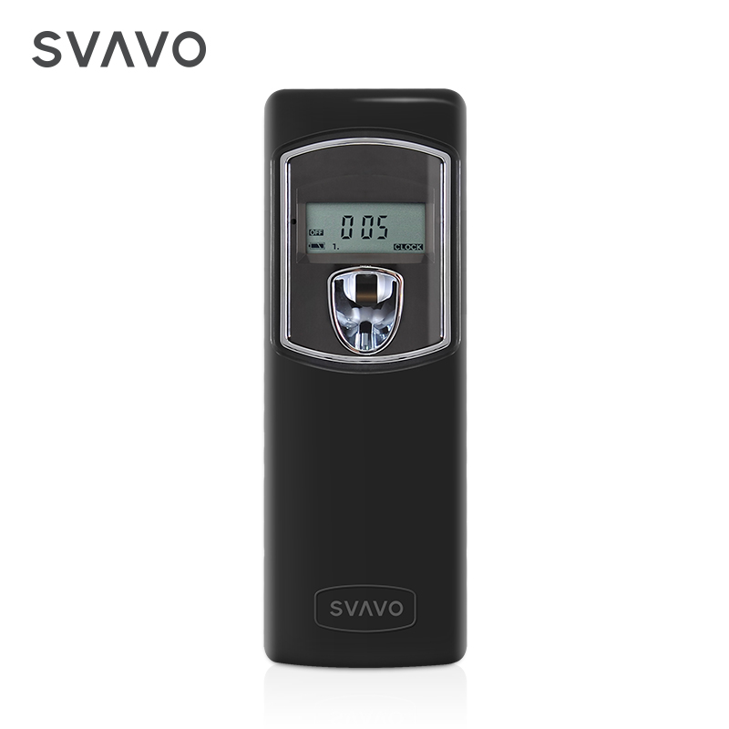 Washroom black automatic digital wall-mounted automatic air freshener dispenser