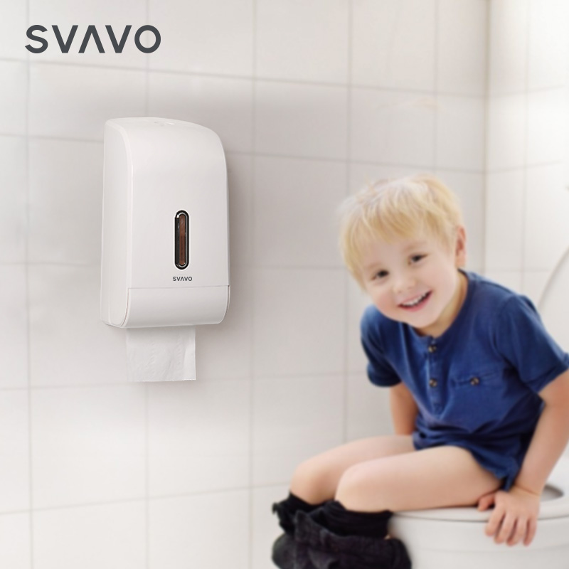 SVAVO Restaurant Wall Mounted Twin Double Roll Tissue Toilet Paper Dispensers with Cover