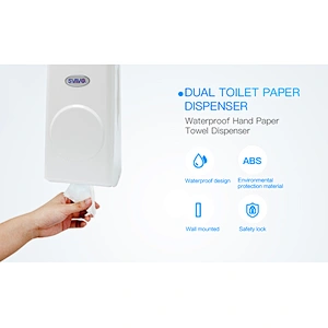 Plastic ABS twin rolls toilet paper dispenser two same rolls toilet paper dispensers V-940C