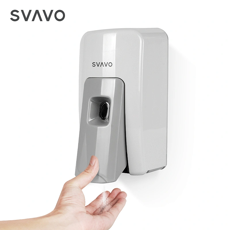 SVAVO Plastic Wall Mounted Soap Dispenser 600ml Spray Hand Manual Soap Dispenser