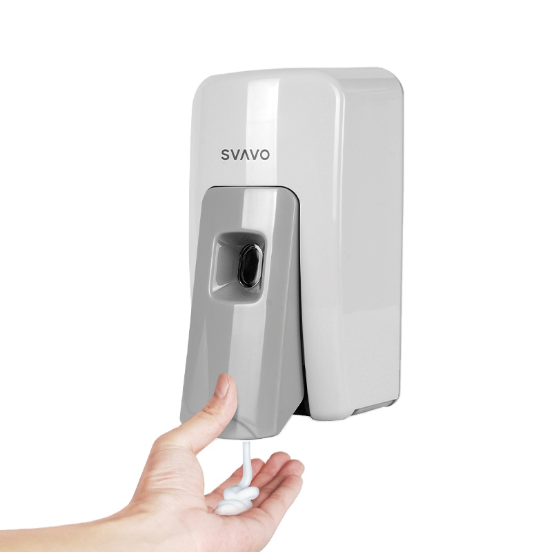 SVAVO 600ml hot sell modern design waterproof Wall Mounted Manual Foam Soap Dispenser For Bathroom