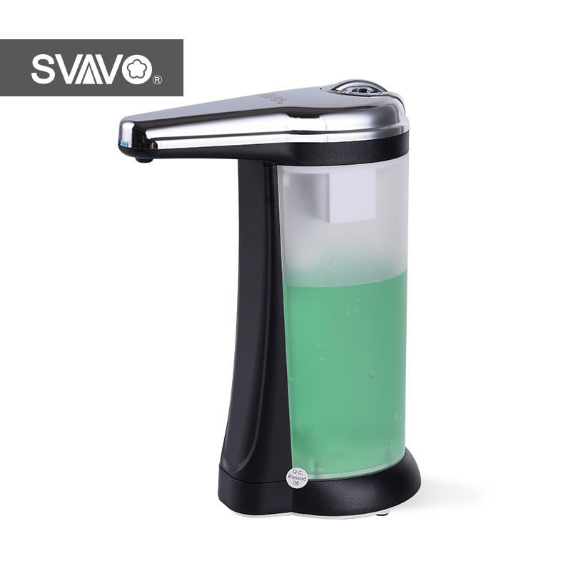 svavo plastic chrome hand free auto soap sanitizer dispenser V-472