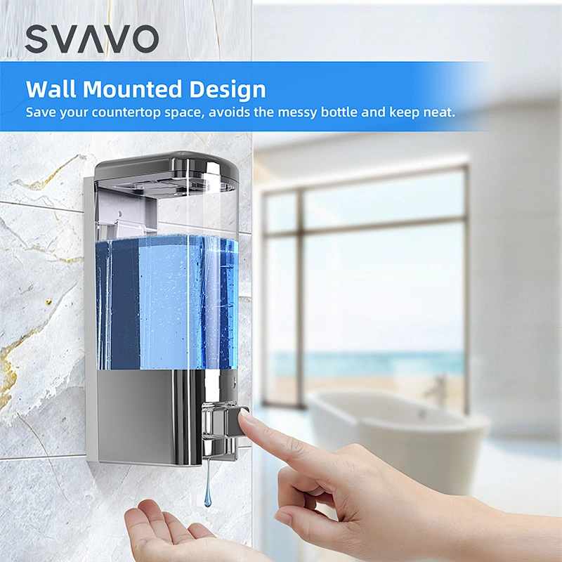 Hotel Wall mount shower dispenser White Chrome 500ml dispensador de jabon liquido hand wash dispenser