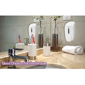 SVAVO High quality plastic hotel toilet hand liquid foaming manual Soap Dispenser Bottle Set for Bathroom-PL-151051