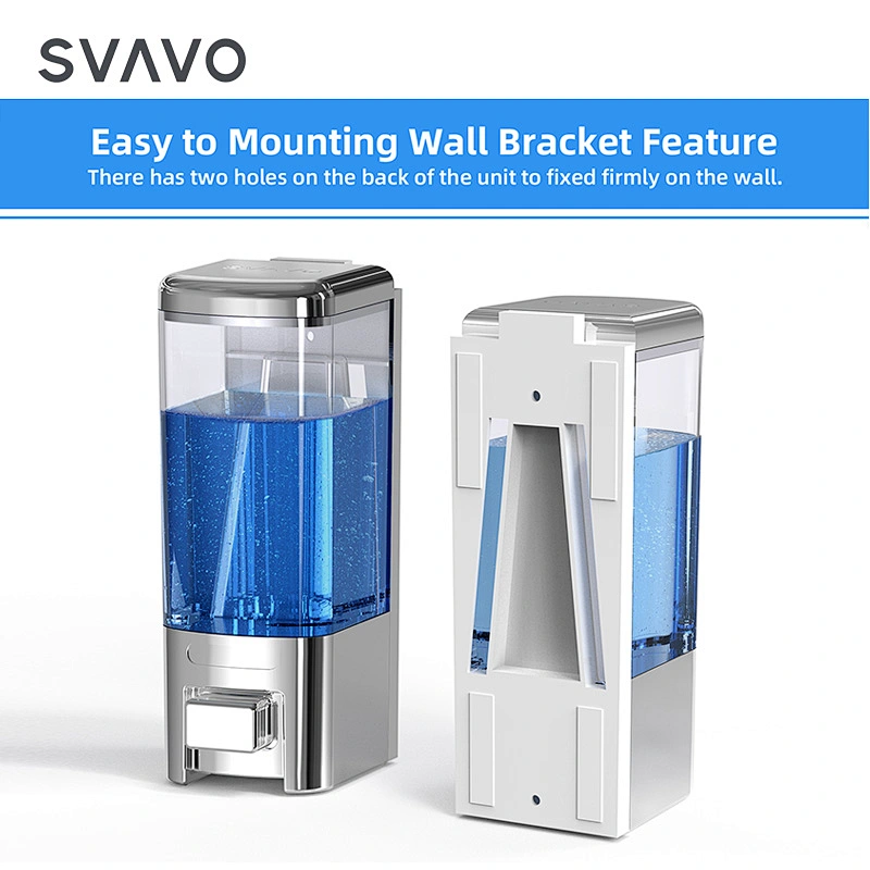 Wall Mount Manual Liquid Soap Dispenser Chrome Hand Sanitizer Dispenser V-8501