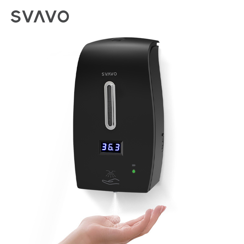 SVAVO Newly upgraded high quality Wall mounted Auto hand sanitizer dispenser with temperature reading