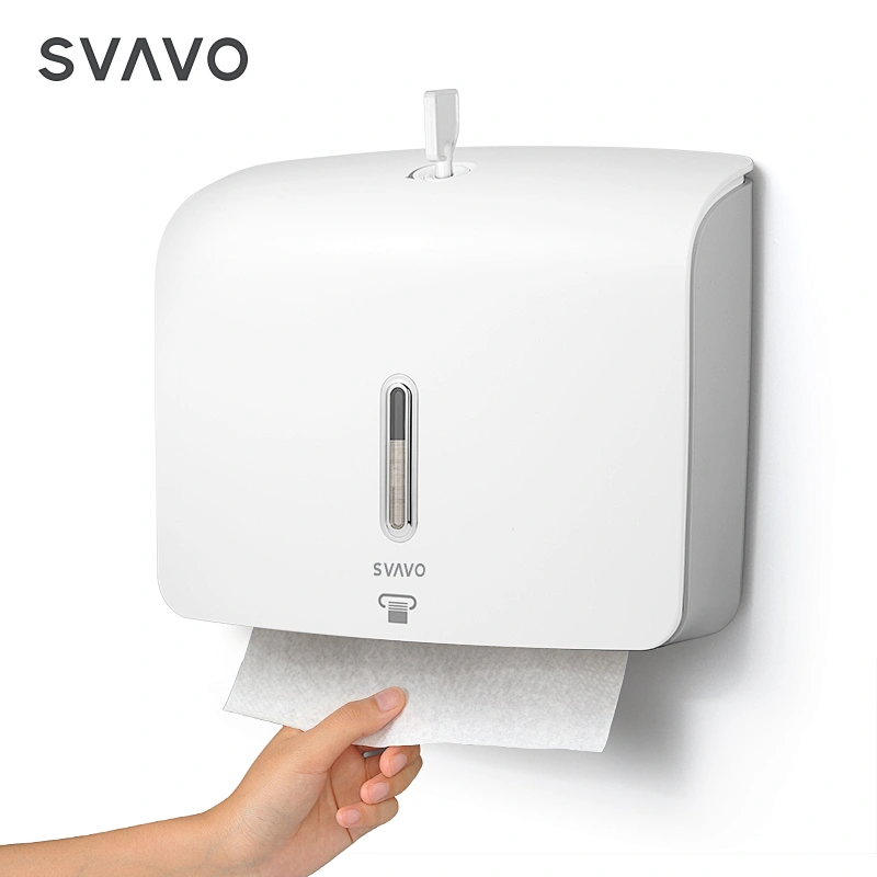 SVAVO Toilet Paper Towel C Fold Tissue Dispenser ABS Plastic Modern Wall Mounted Paper Holders