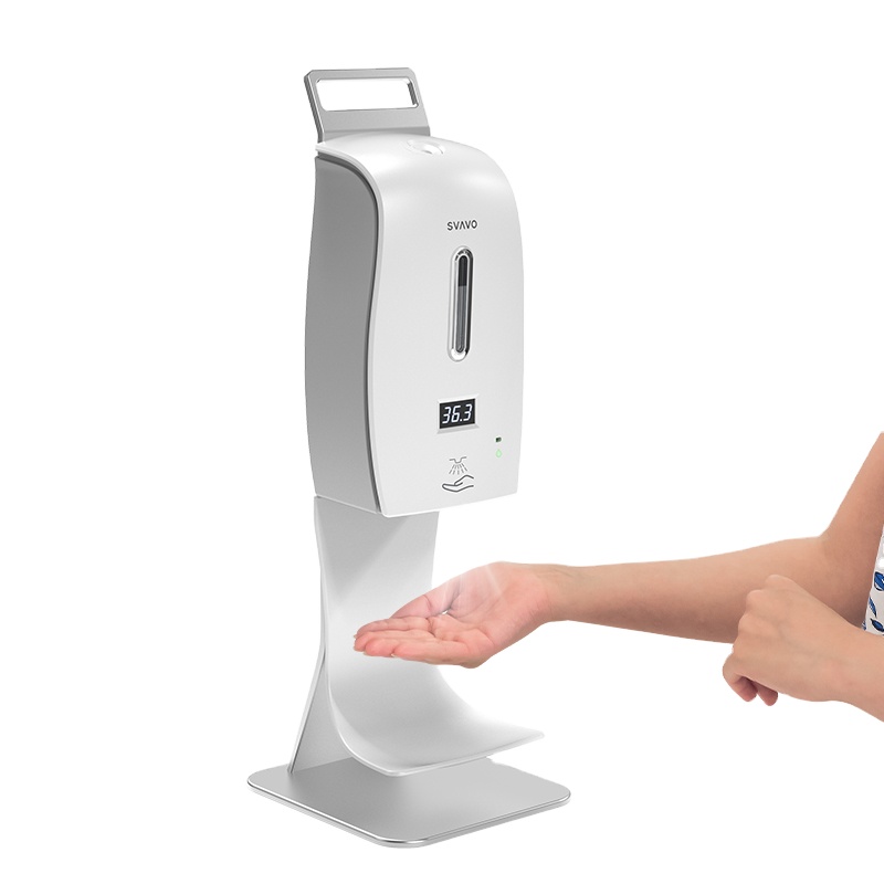Spray Alcohol Refill Automatic Disinfectant Dispenser with thermodetector Wall Mounted Installation Hotel liquid soap dispenser