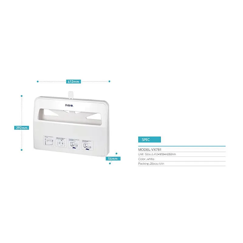 SVAVO ABS wall mounted Toilet seat cover paper dispenser holder