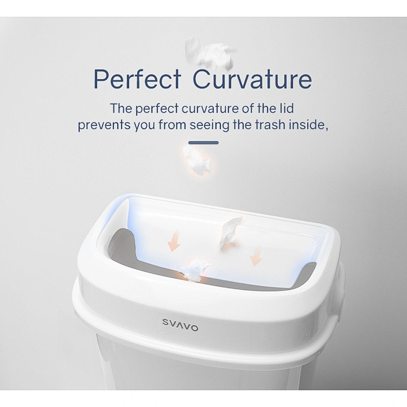 Wholesale plastic double wall trash can house trash bin office garbage can